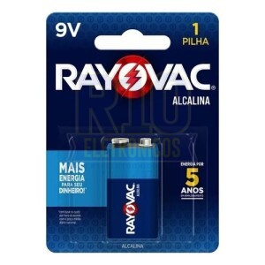 BATERIA 9V RAYOVAC ALCALINA C/1