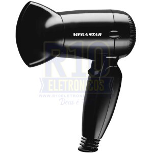 SECADOR DE CABELO MEGA STAR SC302 1000W BI-VOLT DOBRAVEL