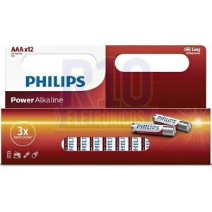 PILHA PHILIPS AAA C/12 ALCALINA 