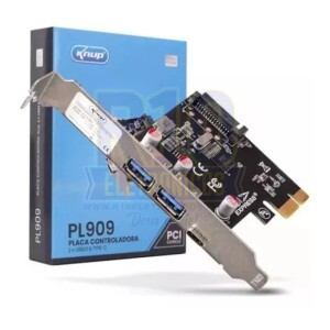 PLACA CONTROLADORA KNUP PL909 2 USB3.0 TIPO-C PCI EXPRESS