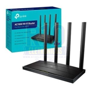 ROTEADOR TP-LINK C80 4 ANTENAS AC1900 DUAL BAND GIGABIT