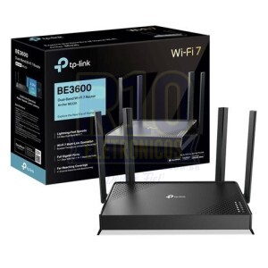 ROTEADOR TP-LINK ARCHER BE220 BE3600 4 ANTENAS WIFI-7 DUAL BAND GIGABIT 