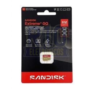 MICRO SD 512GB EXTREME GO SANDISK 4K 240MB/S SDSQXGN-512G-GN6MN