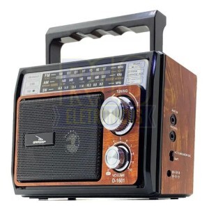 RADIO GRASEP RETRO D-1601 RECARREGAVEL AM/FM/USB/SD