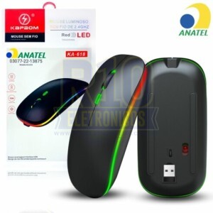 MOUSE KAPBOM S/FIO KA-618 LED RECARREGÁVEL