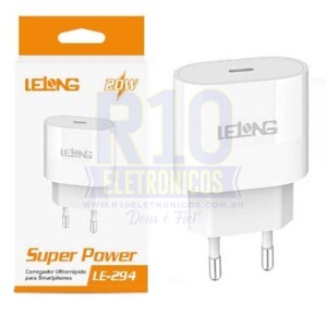 FONTE USB LELONG TIPO-C LE-294 TOMADA