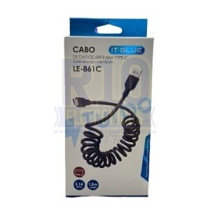 CABO USB TIPO-C IT-BLUE LE-861C ESPIRAL TURBO 1,2M