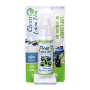 LIMPA TELA IMPLASTEC 60ML COM FLANELA