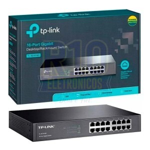 SWITCH TP-LINK 16 PORTAS TL-SG1016D 100/1000 GIGABIT RACKMOUNT