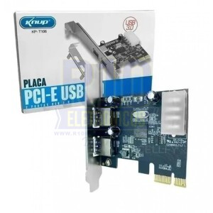 PLACA USB KNUP KP-T106 PCI-E 2 PORTAS USB 3.0