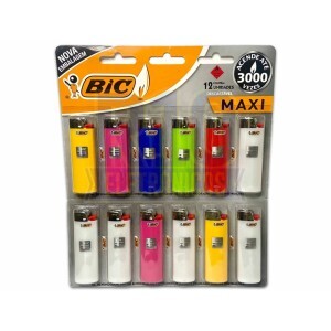 CARTELA ISQUEIRO BIC CARTELA COM 12 MAXI
