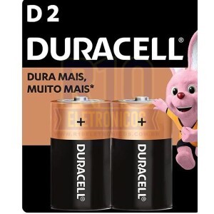 PILHA DURACELL ALCALINA D GRANDE C/2
