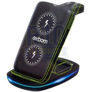 BASE DE CARREGAMENTO POR INDUÇÃO TQI-F63Z EXBOM 3EM1 COM LED