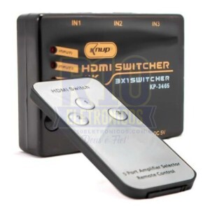 SWITCH HDMI KNUP KP-3465 ULTRA HD 4K 3 PORTAS