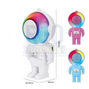 CAIXA DE SOM BLUETOOTH KAPBOM KA-8712 ASTRONAUTA COM LED 5W