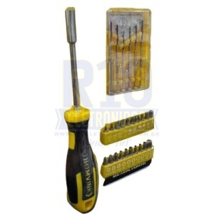 CONJUNTO DE CHAVES BOMVINK BOM-3122 FENDA E PHILLIPS C/27 PEÇAS