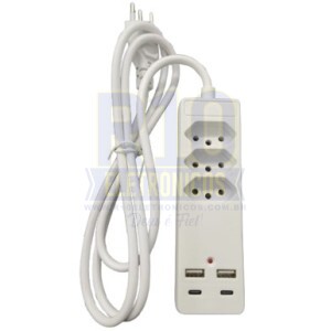 FILTRO DE LINHA 3 TOMADAS SL7906 1,5M KAPBOM BIVOLT +2USB-C+2USB-A