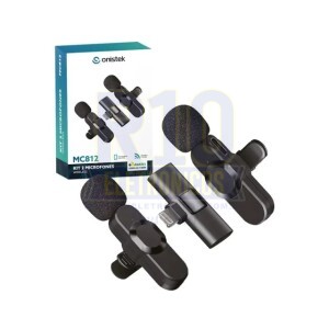 MICROFONE LAPELA SEM FIO ONISTEK MC812 DUPLO IPHONE