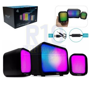 CAIXA DE SOM SOM PC KNUP RO813 HÓRUS 16W LED