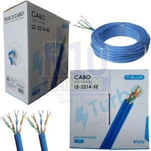 CABO DE REDE 100M IT-BLUE LE-3214-5E CFTV 4 PARES