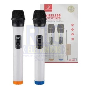 MICROFONE SEM FIO KAPBOM KA-M87 DUPLO COM VISOR